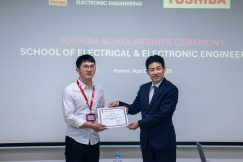 Scholarship awarding ceremony at HUST 17 April 2025